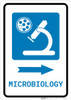Microbiology Right Arrow with Icon Portrait - Wall Sign Microbiology Right Arrow with Icon Portrait - Wall Sign