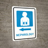 Nephrology Left Arrow with Icon Portrait - Wall Sign