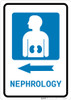 Nephrology Left Arrow with Icon Portrait - Wall Sign