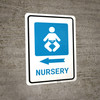 Nursery Left Arrow with Icon Portrait - Wall Sign Nursery Left Arrow with Icon Portrait - Wall Sign