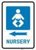 Nursery Left Arrow with Icon Portrait - Wall Sign Nursery Left Arrow with Icon Portrait - Wall Sign