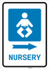 Nursery Right Arrow with Icon Portrait - Wall Sign
