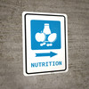 Nutrition Right Arrow with Icon Portrait - Wall Sign