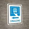 X-Ray Imaging Left Arrow with Icon Portrait - Wall Sign