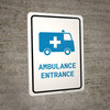 Ambulance Entrance with Icon Portrait v2 - Wall Sign