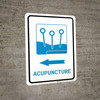 Acupuncture Left Arrow with Icon Portrait v2 - Wall Sign Acupuncture Left Arrow with Icon Portrait v2 - Wall Sign
