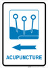 Acupuncture Left Arrow with Icon Portrait v2 - Wall Sign Acupuncture Left Arrow with Icon Portrait v2 - Wall Sign