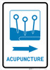 Acupuncture Right Arrow with Icon Portrait v2 - Wall Sign