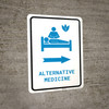 Alternative Medicine Right Arrow with Icon Portrait v2 - Wall Sign
