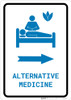 Alternative Medicine Right Arrow with Icon Portrait v2 - Wall Sign