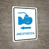 Anesthesia Left Arrow with Icon Portrait v2 - Wall Sign