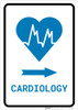 Cardiology Right Arrow with Icon Portrait v2 - Wall Sign
