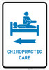 Chiropractic Care Left Arrow with Icon Portrait v2 - Wall Sign
