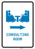 Consulting Room Right Arrow with Icon Portrait v2 - Wall Sign