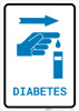 Diabetes Right Arrow with Icon Portrait v2 - Wall Sign