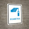 Diabetes with Icon Portrait v2 - Wall Sign