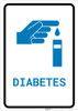 Diabetes with Icon Portrait v2 - Wall Sign