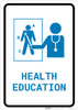 Health Education with Icon Portrait v2 - Wall Sign