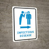 Infectious Disease Right Arrow with Icon Portrait v2 - Wall Sign