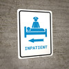 Inpatient Left Arrow with Icon Portrait v2 - Wall Sign Inpatient Left Arrow with Icon Portrait v2 - Wall Sign