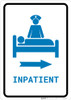 Inpatient Right Arrow with Icon Portrait v2 - Wall Sign