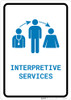Interpretive Services with Icon Portrait v2 - Wall Sign
