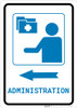 Medical Administration Left Arrow with Icon Portrait v2 - Wall Sign Medical Administration Left Arrow with Icon Portrait v2 - Wall Sign