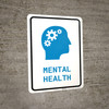 Mental Health with Icon Portrait v2 - Wall Sign Mental Health with Icon Portrait v2 - Wall Sign