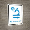 Microbiology Right Arrow with Icon Portrait v2 - Wall Sign