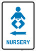 Nursery Left Arrow with Icon Portrait v2 - Wall Sign Nursery Left Arrow with Icon Portrait v2 - Wall Sign