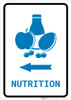 Nutrition Left Arrow with Icon Portrait v2 - Wall Sign Nutrition Left Arrow with Icon Portrait v2 - Wall Sign