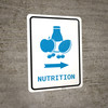 Nutrition Right Arrow with Icon Portrait v2 - Wall Sign Nutrition Right Arrow with Icon Portrait v2 - Wall Sign