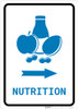 Nutrition Right Arrow with Icon Portrait v2 - Wall Sign Nutrition Right Arrow with Icon Portrait v2 - Wall Sign