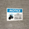 Notice: Avoid Contamination - Wash Your Hands Now Landscape - Wall Sign Notice: Avoid Contamination - Wash Your Hands Now Landscape - Wall Sign