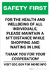 Safety First: Please Maintain a 6ft Distance While Shopping Portrait - Wall Sign Safety First: Please Maintain a 6ft Distance While Shopping Portrait - Wall Sign