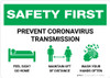 Safety First: Prevent Virus Transmission with Icons Landscape - Wall Sign Safety First: Prevent Virus Transmission with Icons Landscape - Wall Sign