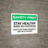 Safety First: Stay Healthy - Germs Are Everywhere Landscape - Wall Sign