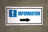 Information Exclamation Mark Right with Arrow - Banner