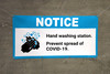 Notice: Hand Washing Station Prevent Spread Of COVID-19 with Icon - Banner Notice: Hand Washing Station Prevent Spread Of COVID-19 with Icon - Banner