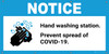 Notice: Hand Washing Station Prevent Spread Of COVID-19 with Icon - Banner Notice: Hand Washing Station Prevent Spread Of COVID-19 with Icon - Banner
