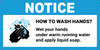 Notice: How To Wash Hands with Icon - Banner