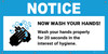Notice: Now Wash Your Hands Wash Your Hands Properly For 20 Seconds with Icon - Banner