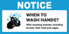 Notice: When To Wash Hands After Touching Animals with Icon - Banner Notice: When To Wash Hands After Touching Animals with Icon - Banner