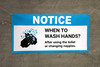 Notice: When To Wash Hands After Using The Toilet with Icon - Banner Notice: When To Wash Hands After Using The Toilet with Icon - Banner