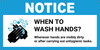 Notice: When To Wash Hands Whenever Hands Are Visibly Dirty with Icon - Banner