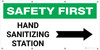 Safety First: Hand Sanitizing Station Right with Arrow - Banner
