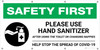 Safety First: Please Use Hand Sanitizer After Using The Toilet with Icon - Banner Safety First: Please Use Hand Sanitizer After Using The Toilet with Icon - Banner
