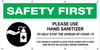 Safety First: Please Use Hand Sanitizer To Help Stop The Spread Of Covid-19 Always Clean Your Hands with Icon - Banner