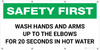 Safety First: Wash Your Hands And Arms - Banner Safety First: Wash Your Hands And Arms - Banner