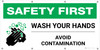 Safety First: Wash Your Hands Avoid Contamination with Icon - Banner Safety First: Wash Your Hands Avoid Contamination with Icon - Banner